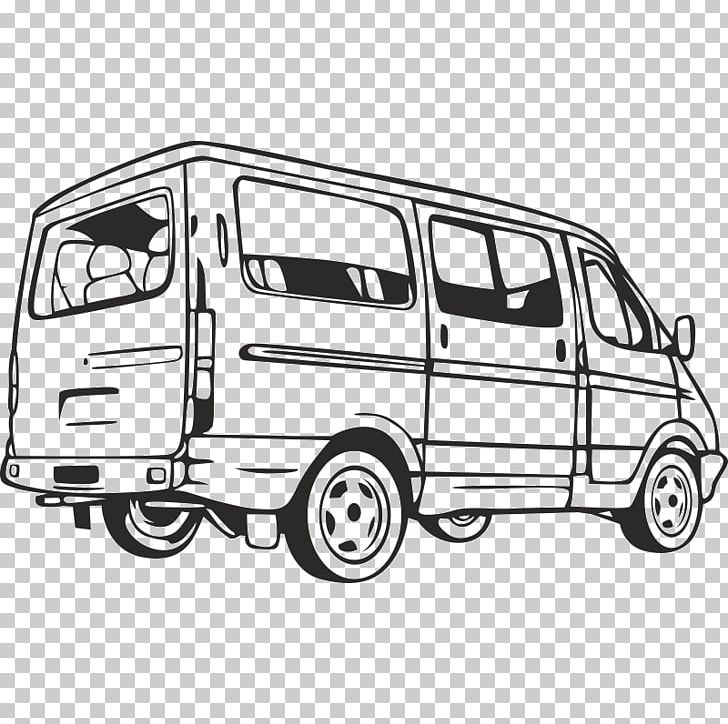 Car Compact Van GAZelle Yula PNG, Clipart, Artikel, Automotive Design, Automotive Exterior, Black And White, Brand Free PNG Download