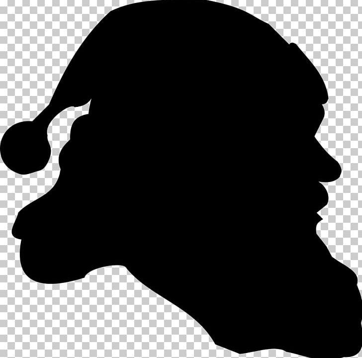 Santa Claus Silhouette PNG, Clipart, Black, Black And White, Christmas, Dingbat, Drawing Free PNG Download
