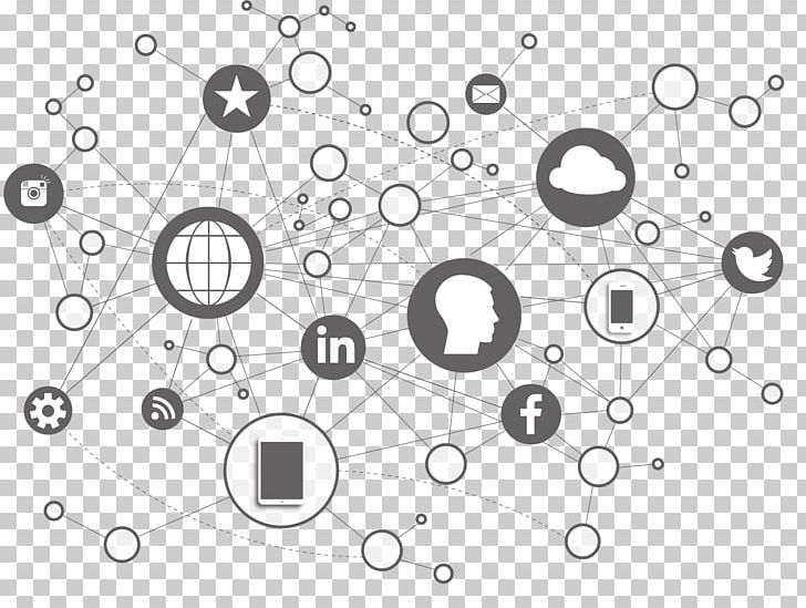 Social Media Digital Marketing PNG, Clipart, Angle, Auto Part, Black And White, Circle, Computer Network Free PNG Download