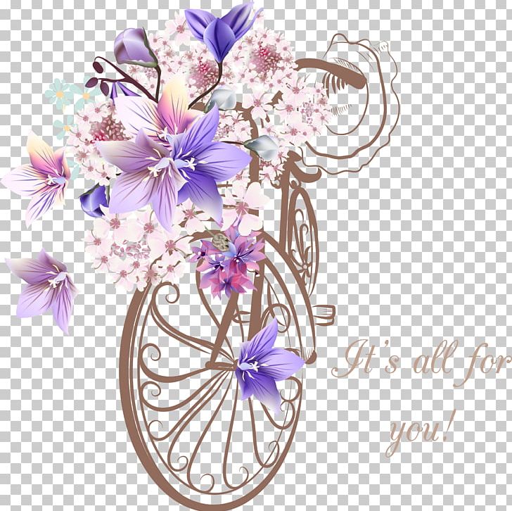 Flower Stock Photography Bicycle Euclidean PNG, Clipart, Bicycle Baskets, Cartoon, Cut Flowers, Cycling, Encapsulated Postscript Free PNG Download