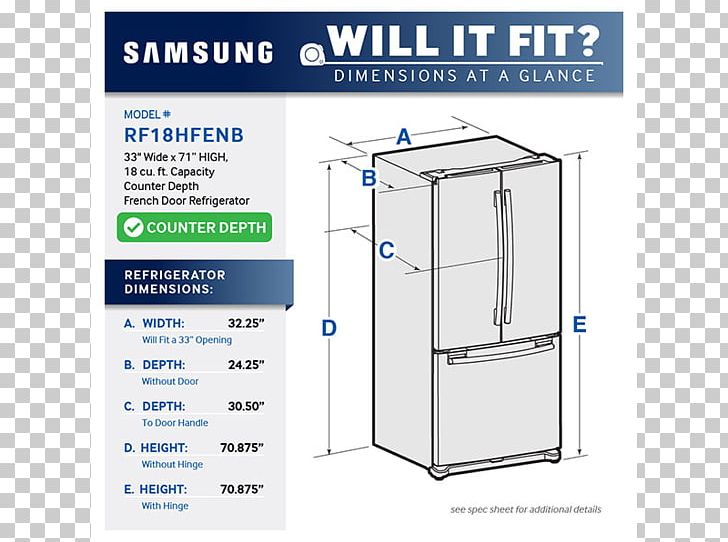 Refrigerator Countertop Samsung RF18HFENB Ice Makers Door PNG, Clipart, Angle, Area, Autodefrost, Bathroom, Cabinetry Free PNG Download