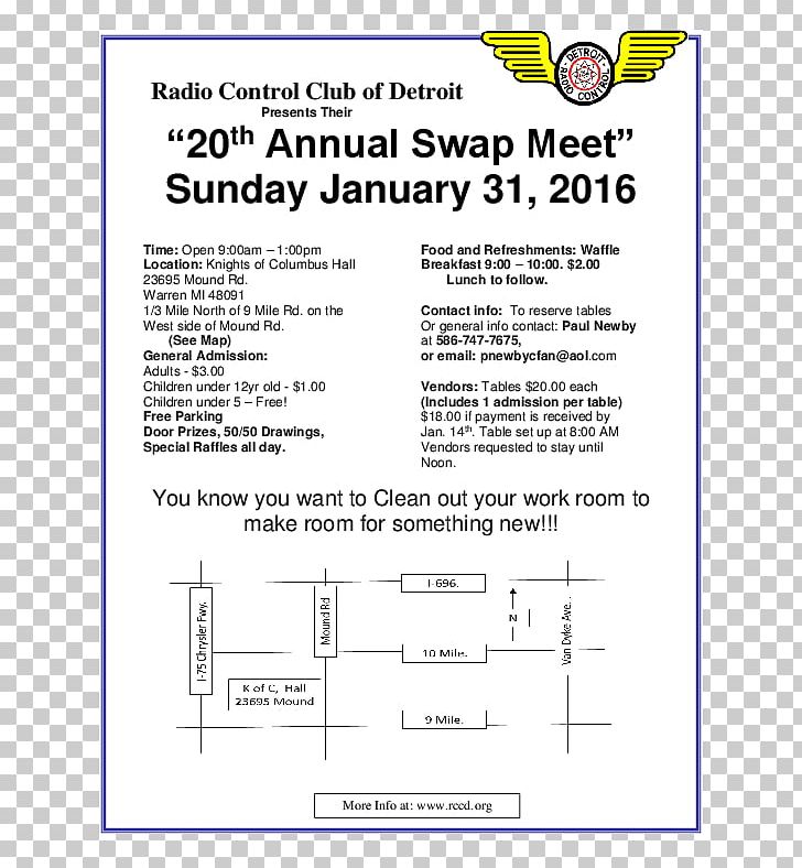 Warren The Radio Control Club Of Detroit Skymaster Rc Club Inspire Theatre PNG, Clipart, Angle, Area, Detroit, Diagram, Document Free PNG Download