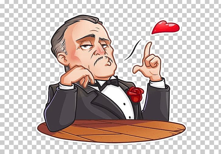 Vito Corleone Sticker Telegram VKontakte PNG, Clipart, Behavior, Boss, Cartoon, Character, Corleone Free PNG Download