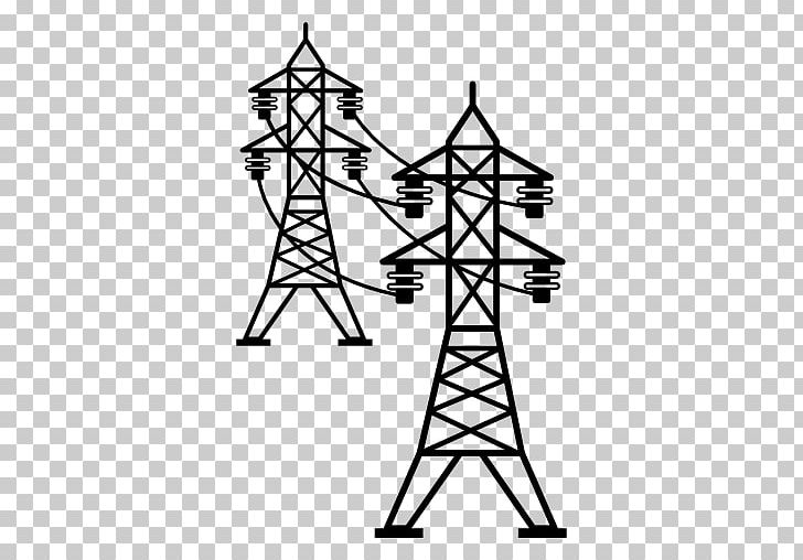 Transmission Tower Overhead Power Line Electric Power Transmission Electricity PNG, Clipart, Angle, Area, Black, Black And White, Computer Icons Free PNG Download