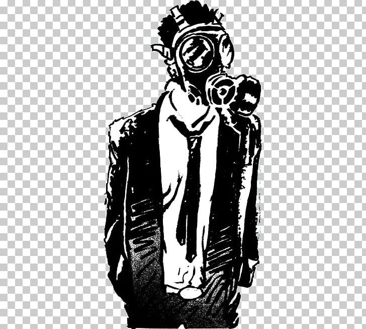 graffiti characters gas mask