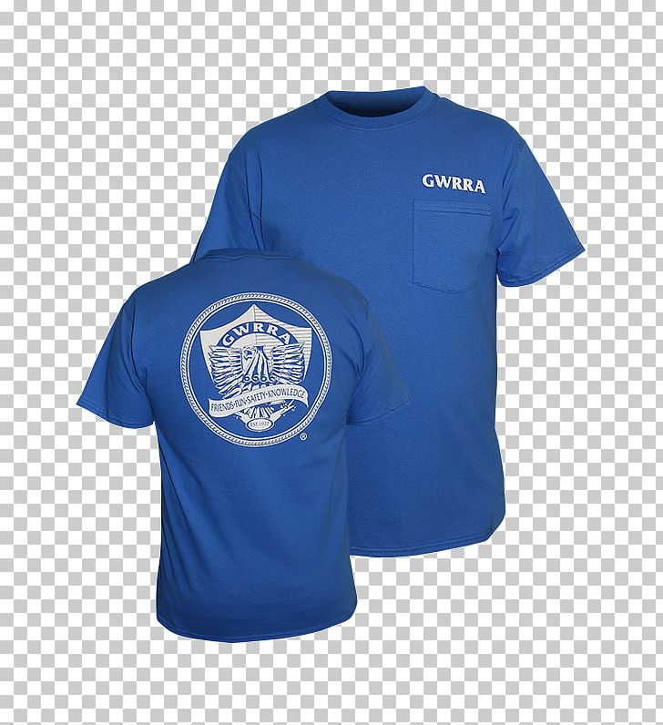 T-shirt Logo Sports Fan Jersey Sleeve Font PNG, Clipart, Active Shirt, Blue, Brand, Cobalt Blue, Electric Blue Free PNG Download