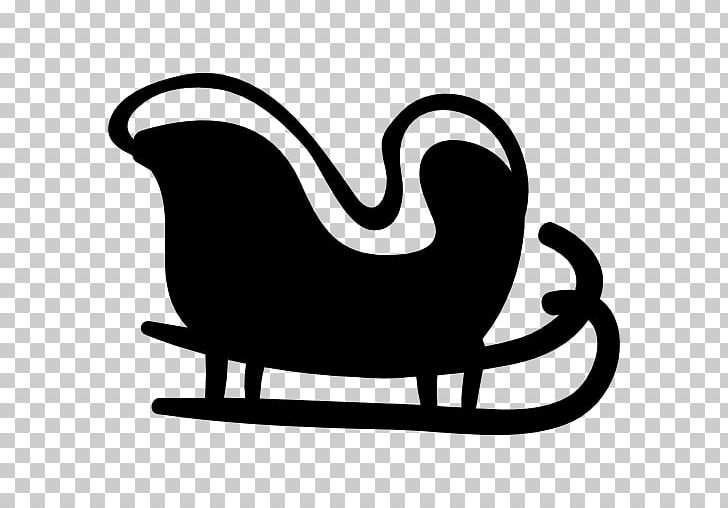 Sled Santa Claus Reindeer Christmas Gift PNG, Clipart, Artwork, Black, Black And White, Bobsleigh, Christmas Free PNG Download