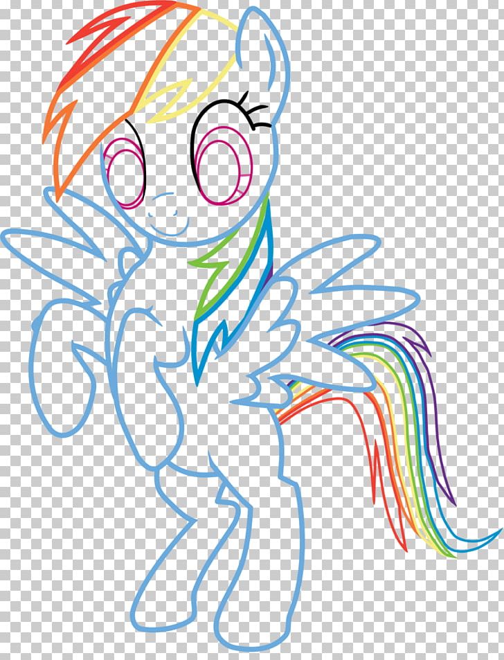 Rainbow Dash Line Art Drawing PNG, Clipart, Animal Figure, Area, Art, Artwork, Cartoon Free PNG Download