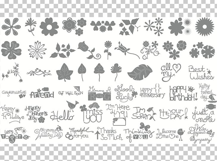 Sizzix Scrapbooking Die Cutting Flower PNG, Clipart, Alphabet, Area, Black, Black And White, Border Free PNG Download