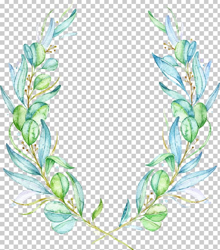 Watercolour Flowers Watercolor Painting Leaf PNG, Clipart, Blue, Blue Leaves, Branch, Branches, Drawing Free PNG Download