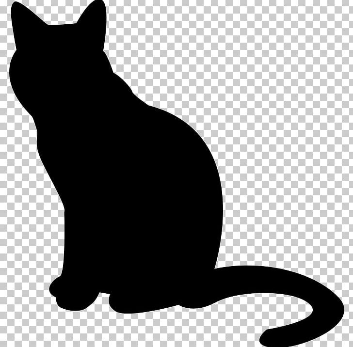 Black Cat Silhouette PNG, Clipart, Animals, Black, Black And White, Black Cat, Carnivoran Free PNG Download