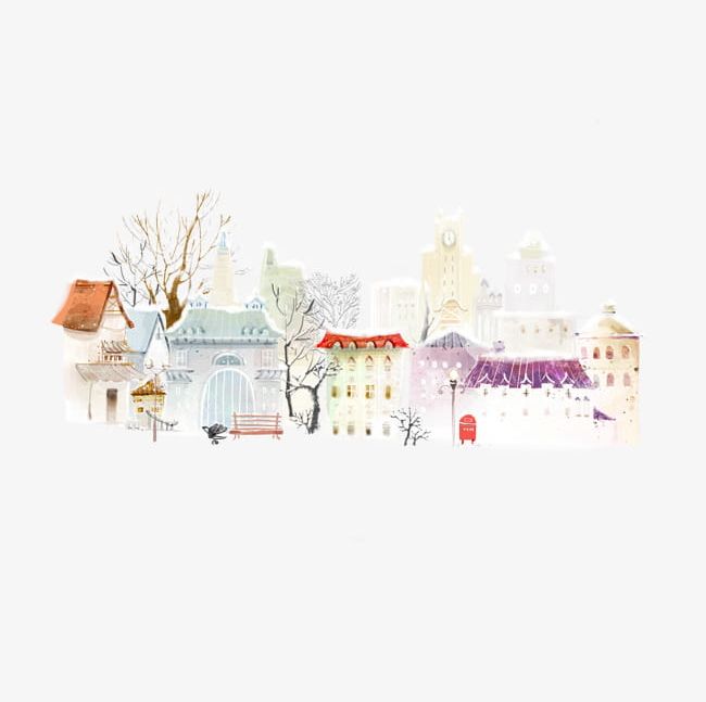 Christmas Village PNG, Clipart, Christmas, Christmas Clipart, Fresh, Hand, Hand Painted Free PNG Download