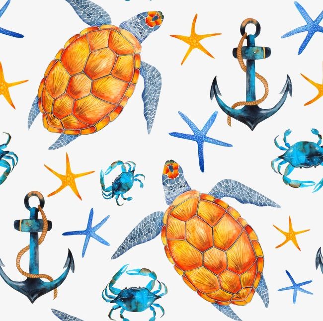 Shading Sea Creatures PNG, Clipart, Anchors, Creatures, Creatures Clipart, Hand Painted, Hand Painted Sea Creatures Free PNG Download
