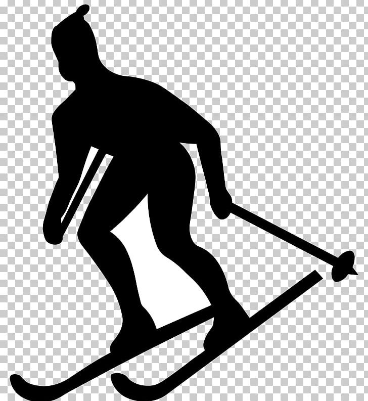 Skiing Silhouette PNG, Clipart, Area, Black, Black And White, Crosscountry Skiing, Footwear Free PNG Download