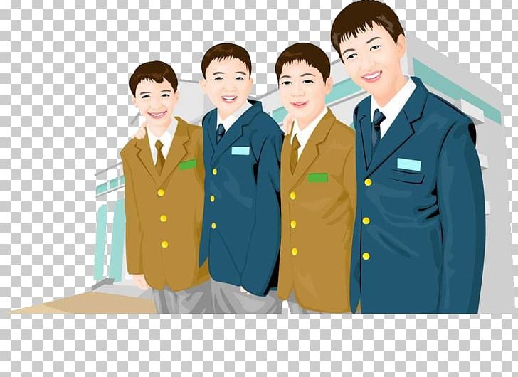School Uniform Cartoon Painting Illustration PNG, Clipart, Abstract Lines, Adobe Illustrator, Child, Communication, Conversation Free PNG Download