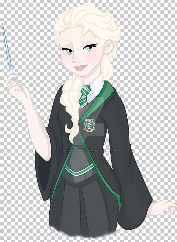 Elsa Rapunzel Hogwarts Slytherin House Drawing PNG, Clipart, Art, Beauxbatons Academy Of Magic, Cartoon, Character, Clothing Free PNG Download