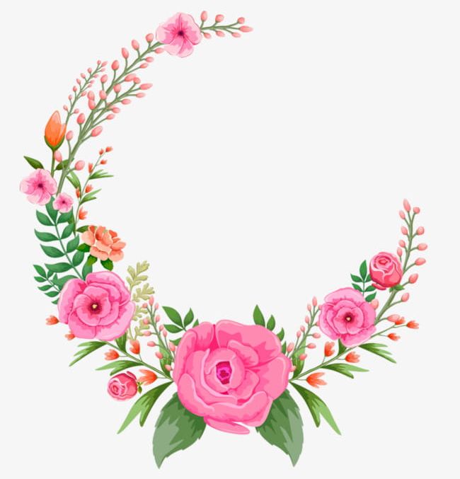 Pink Flowers Frame PNG, Clipart, Flowers, Flowers Clipart, Frame, Frame Clipart, Hand Free PNG Download