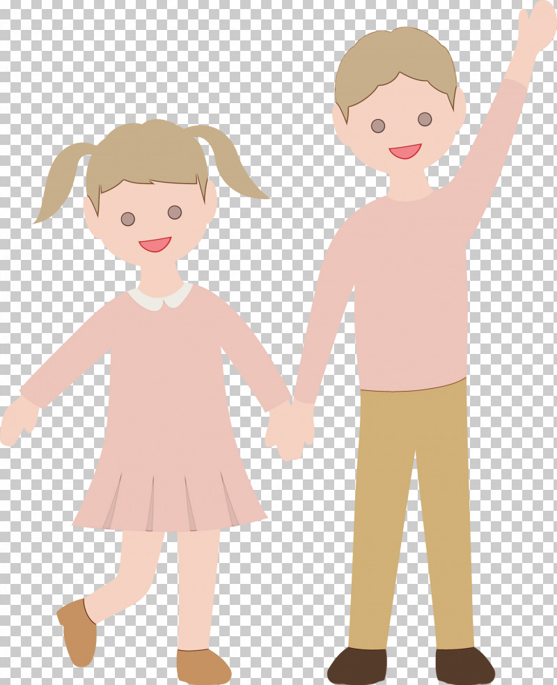 Holding Hands PNG, Clipart, Boy, Brother, Cartoon, Character, Children Free PNG Download