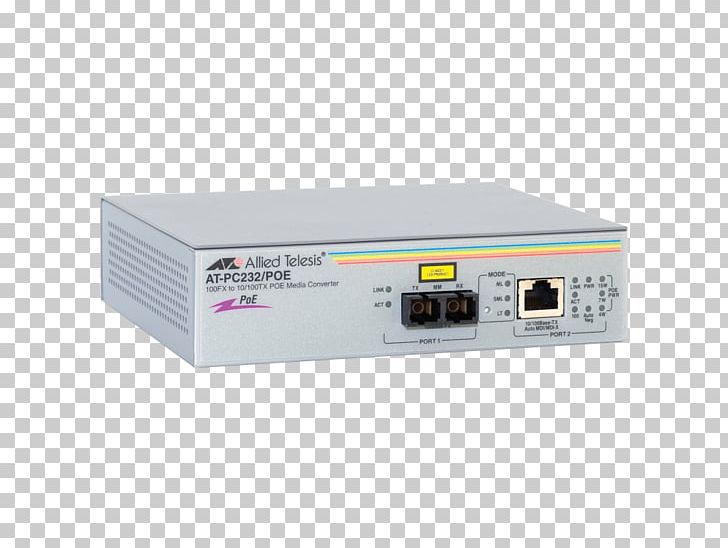 Wireless Access Points Optical Fiber Allied Telesis AT PC232/POE Fiber Media Converter Computer Network PNG, Clipart, 8p8c, Computer Network, Electronic Device, Electronics, Electronics Accessory Free PNG Download