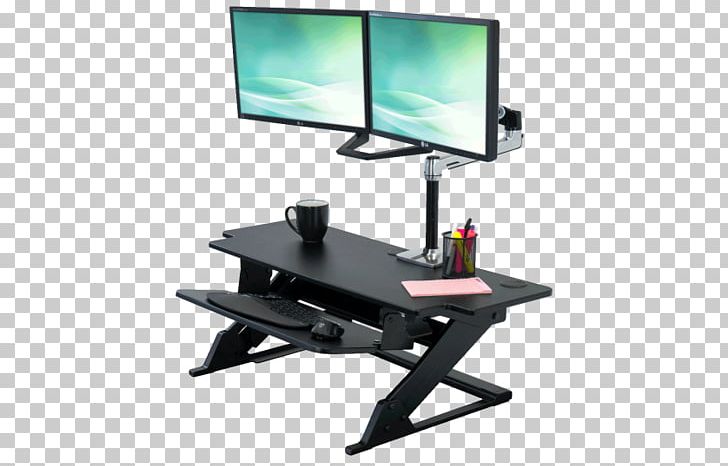 Standing Desk Computer Desk Sit-stand Desk PNG, Clipart, Angle, Computer, Computer Keyboard, Computer Monitor Accessory, Computer Monitors Free PNG Download