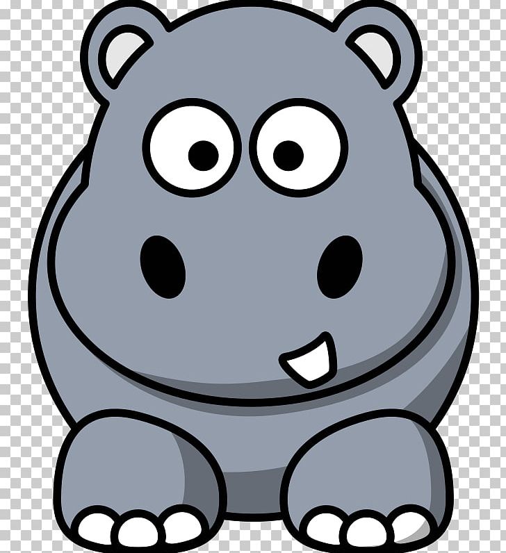 Cartoon Hippopotamus PNG, Clipart, Animal, Animals, Artwork, Bear, Black And White Free PNG Download