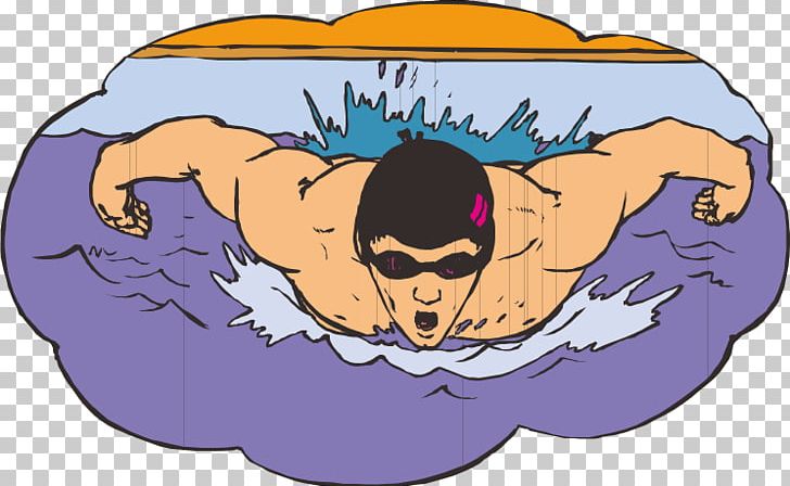 person swimming underwater clipart