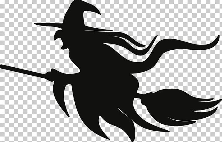 Witch's Broom Witchcraft Silhouette PNG, Clipart, Animals, Art, Artwork, Beak, Bird Free PNG Download