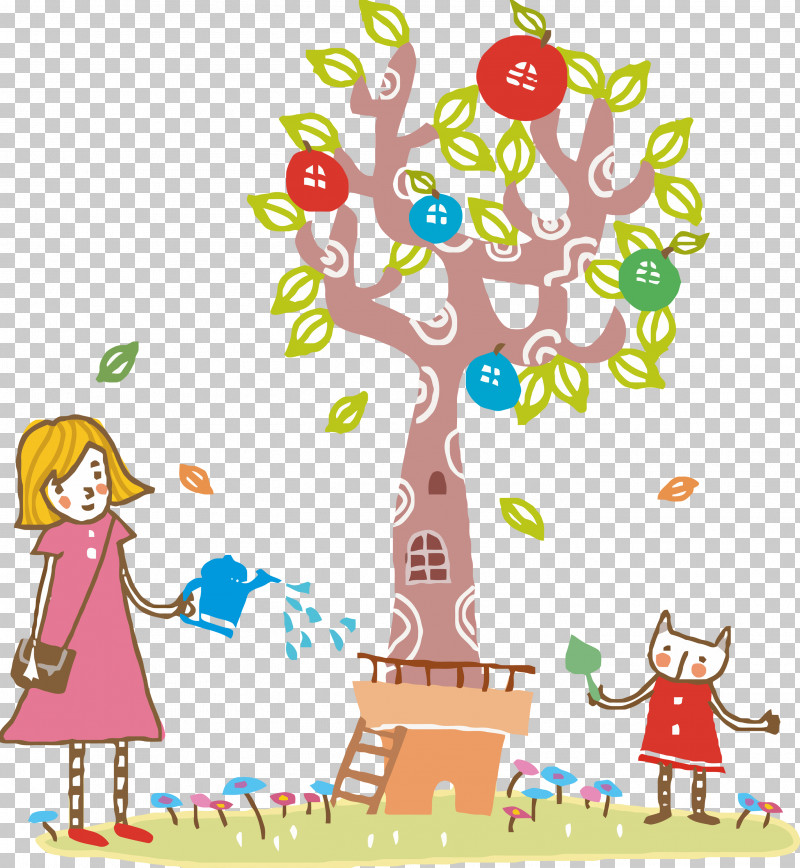Tree Cartoon Happy Sharing Plant PNG, Clipart, Abstract Tree, Cartoon, Cartoon Tree, Happy, Plant Free PNG Download