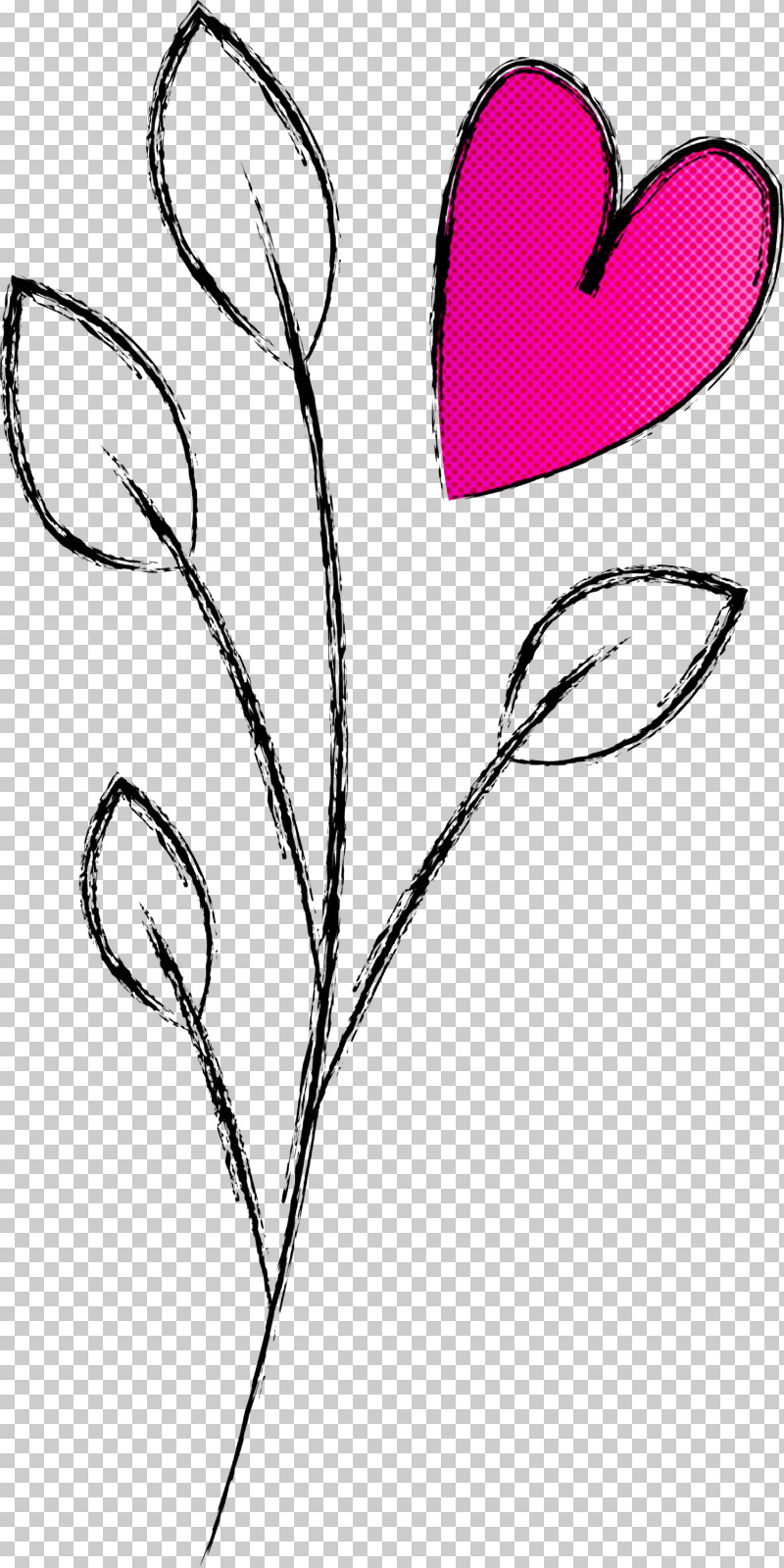 Valentines Day Happy Valentines Day Pink Heart PNG, Clipart, Flower, Happy Valentines Day, Leaf, Line Art, Pedicel Free PNG Download