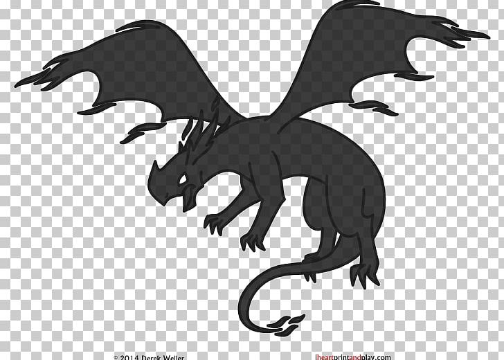 Dragon Carnivora Cartoon Silhouette Black PNG, Clipart, Black, Black And White, Carnivora, Carnivoran, Cartoon Free PNG Download