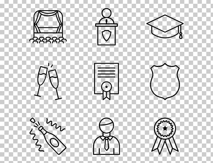 Computer Icons Graduation Ceremony PNG, Clipart, Angle, Area, Art, Black, Black And White Free PNG Download