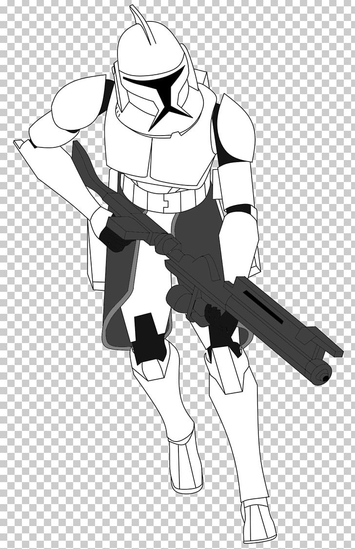 Clone Trooper Clone Wars Line Art Drawing Sketch PNG, Clipart, Angle, Arm, Art, Artwork, Black Free PNG Download