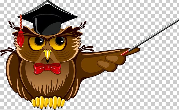 Owl Teacher School PNG, Clipart, Animals, Beak, Bird, Bird Of Prey, Cartoon Free PNG Download