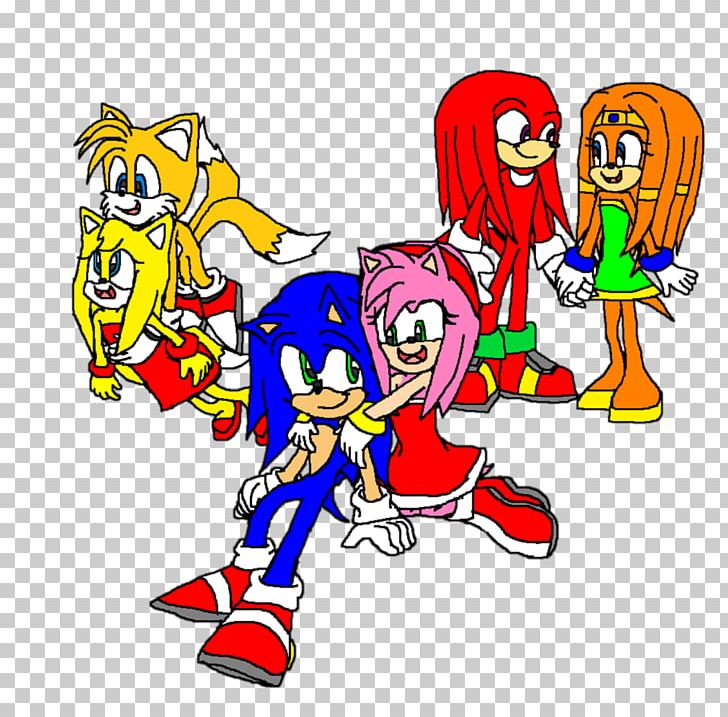 sonic the hedgehog, amy rose, tails, knuckles the echidna, cream