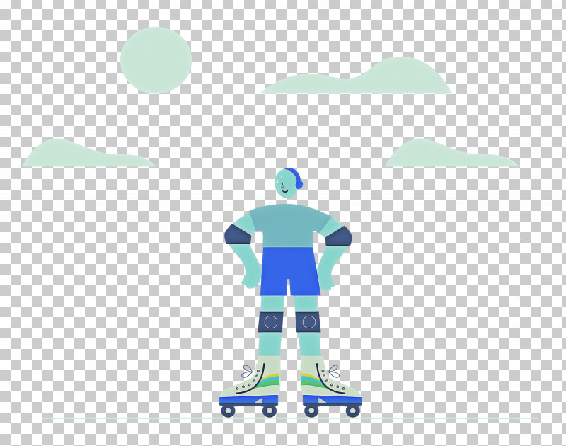 Roller Skating Sports Outdoor PNG, Clipart, Cartoon, Equipment, Green, Logo, Microsoft Azure Free PNG Download