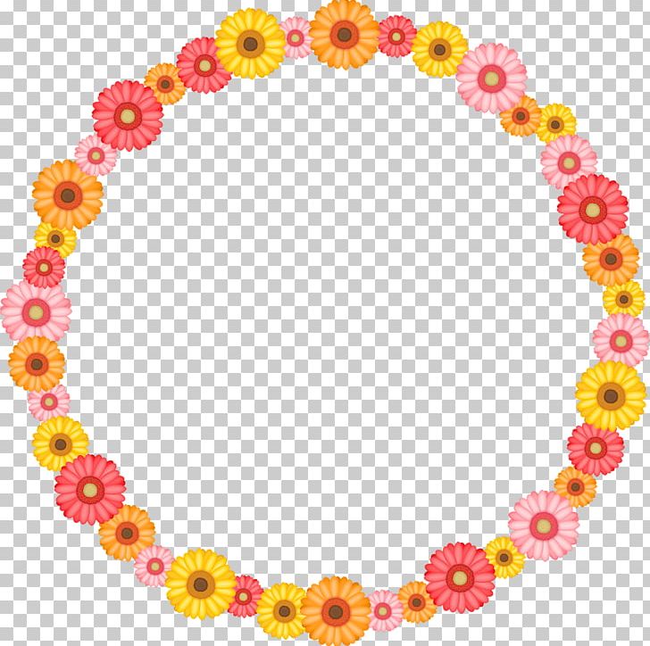 Bead Necklace Body Jewellery Flower PNG