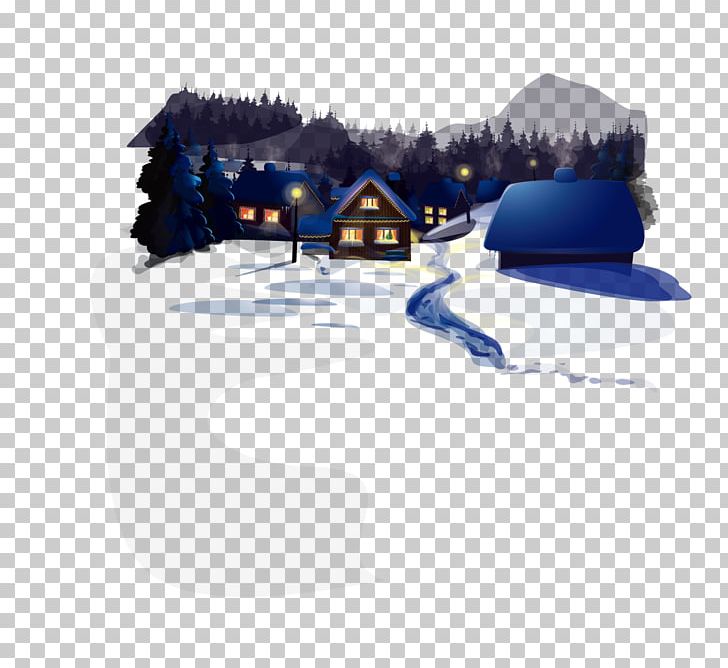Night Winter Illustration PNG, Clipart, Angle, Blue, Cartoon, Designer, Download Free PNG Download