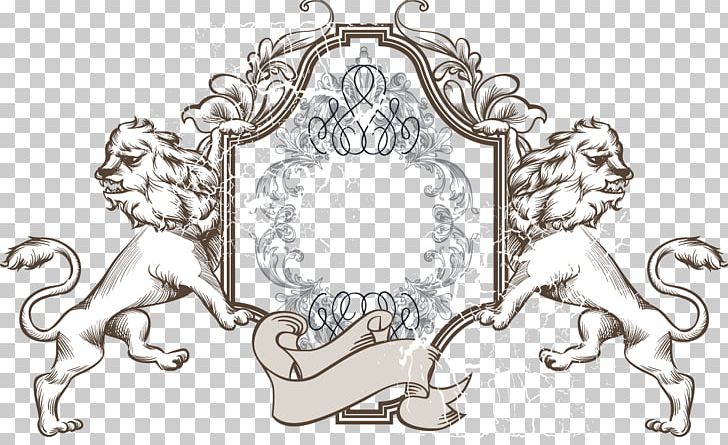 Coat Of Arms Crest Heraldry Lion PNG, Clipart, Black And White, Brand, Coat, Creative Design, Escutcheon Free PNG Download
