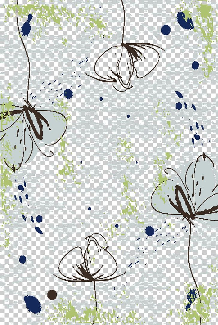 Painted Leaf Floral PNG, Clipart, Abstract, Background, Branch, Butt, Butterfly Free PNG Download