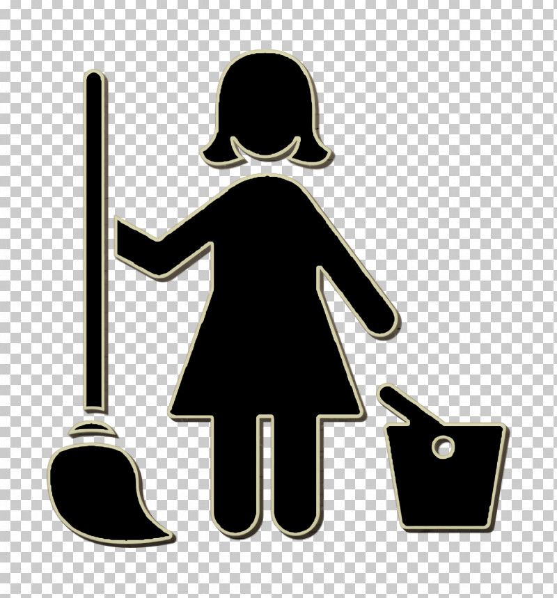 Cleaning Lady Icon Maid Icon Working Women Icon PNG, Clipart, Gesture, Maid Icon, People Icon, Silhouette Free PNG Download