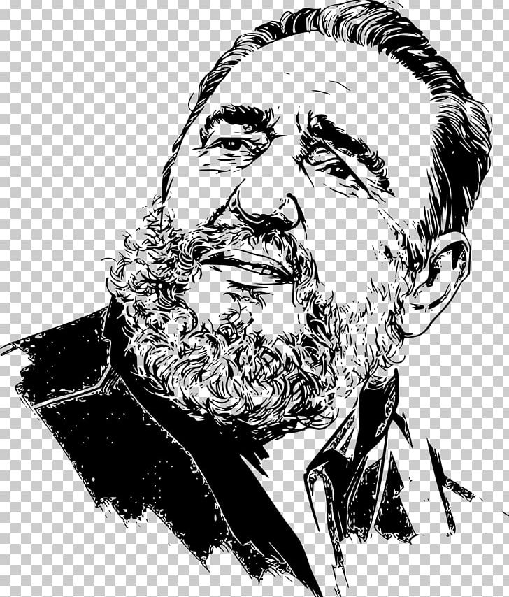 Fidel Castro Cuban Revolution T-shirt Revolutionary PNG, Clipart, Beard, Black And White, Castro, Che Guevara, Clothing Free PNG Download