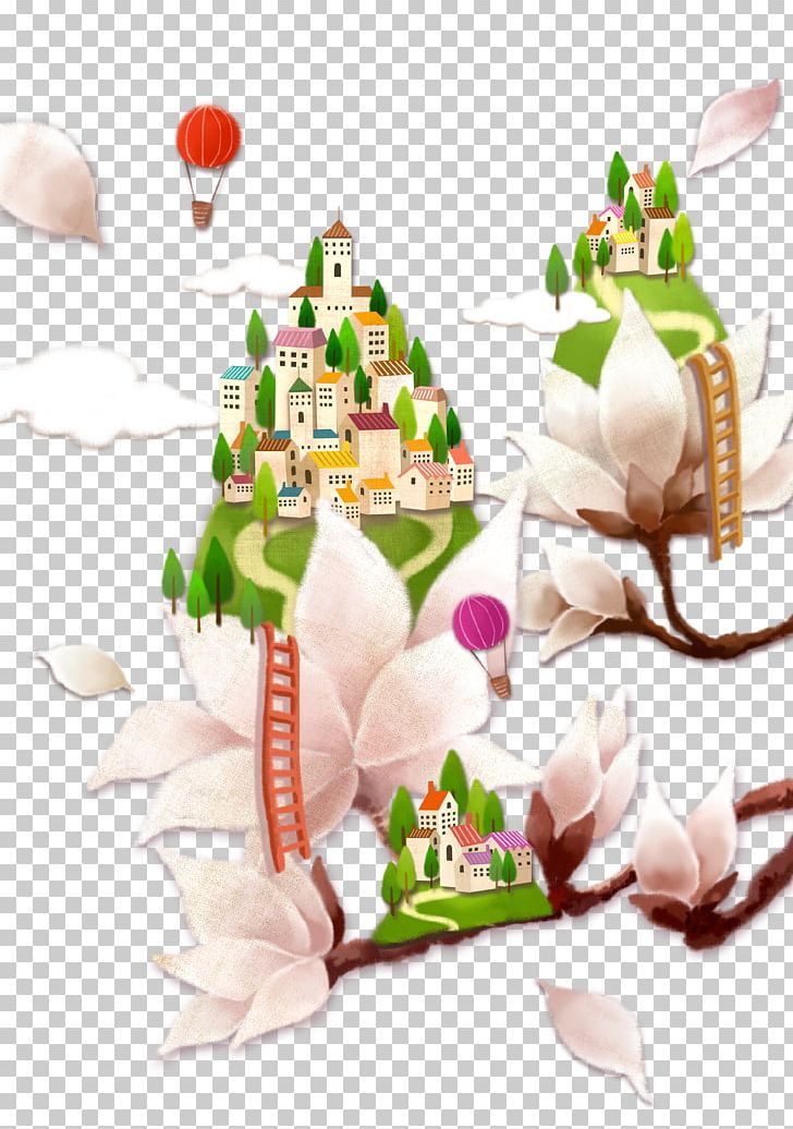 Flower Cartoon Building PNG, Clipart, Christmas Decoration, Christmas Ornament, Download, Encapsulated Postscript, Fictional Character Free PNG Download