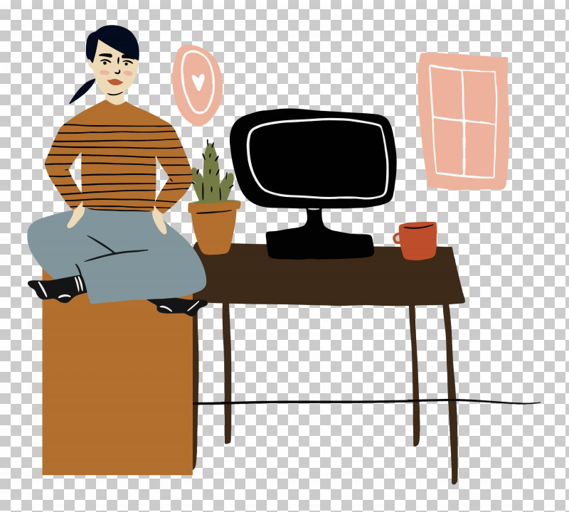 At Home PNG, Clipart, Artist, At Home, Cartoon, Chair, Desk Free PNG Download