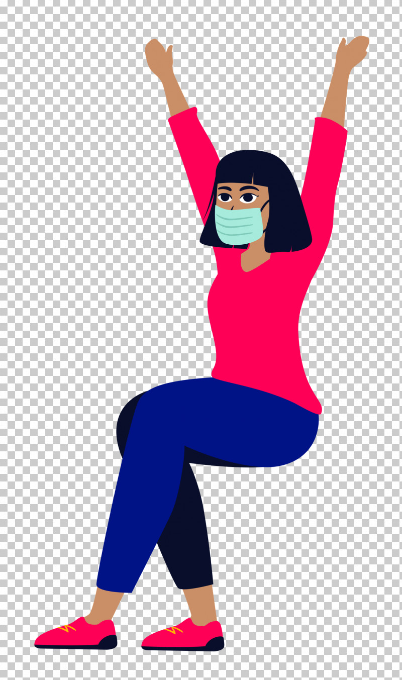 Girl With Mask Girl Mask PNG, Clipart, Arm Cortexm, Cartoon, Exercise, Girl, Happiness Free PNG Download