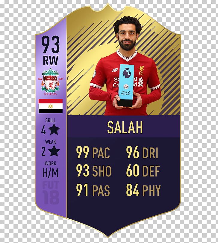 Mohamed Salah FIFA 18 FIFA 17 2017–18 Premier League Liverpool F.C. PNG, Clipart, 2017 18 Premier League, Fifa 17, Heung, Liverpool F.c., Mohamed Salah Free PNG Download