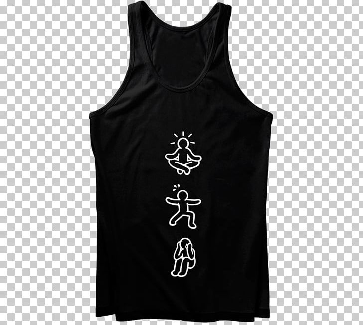 T-shirt Gilets Yoga Sleeveless Shirt PNG, Clipart, Active Tank, Black, Brand, Clothing, Cotton Free PNG Download