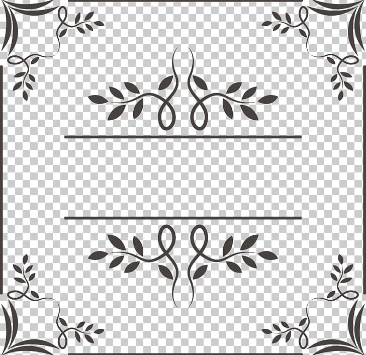Wedding Invitation Ornament Paper PNG, Clipart, Angle, Black, Black And White, Border Of Rattan, Cdr Free PNG Download