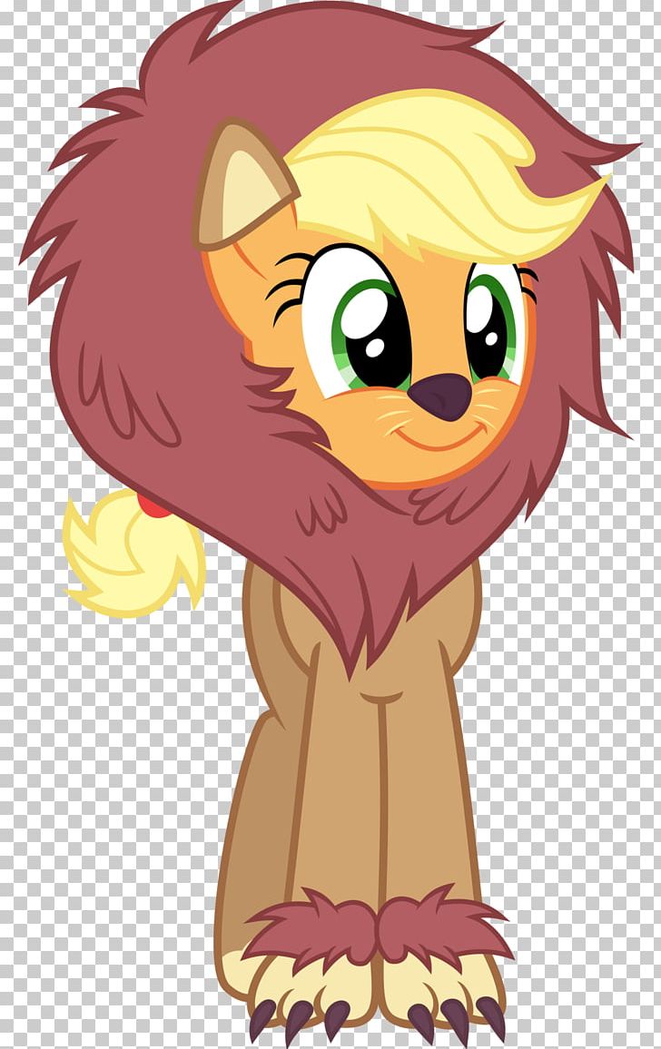 Lion Pony Applejack Rainbow Dash Horse PNG, Clipart, Animals, Big Cats, Carnivoran, Cartoon, Cat Like Mammal Free PNG Download