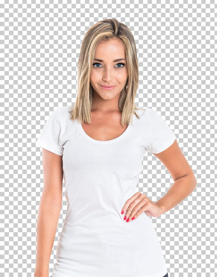 T-shirt White Clothing Model PNG, Clipart, Abdomen, Arm, Brown Hair, Clothing, Collar Free PNG Download