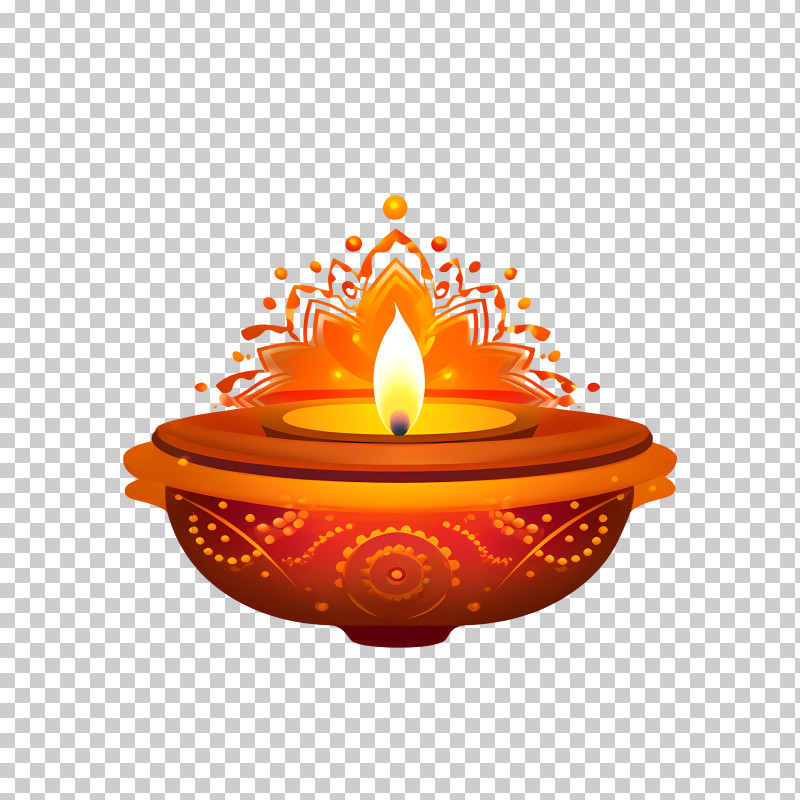Diwali Lamp - Decorated Diya Lamp For Diwali PNG